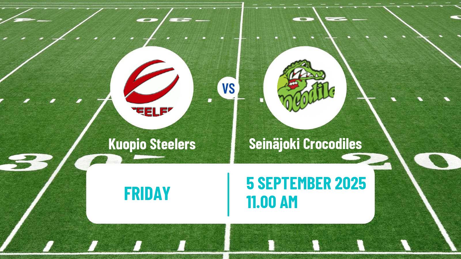 American football Finnish Vaahteraliiga Kuopio Steelers - Seinäjoki Crocodiles