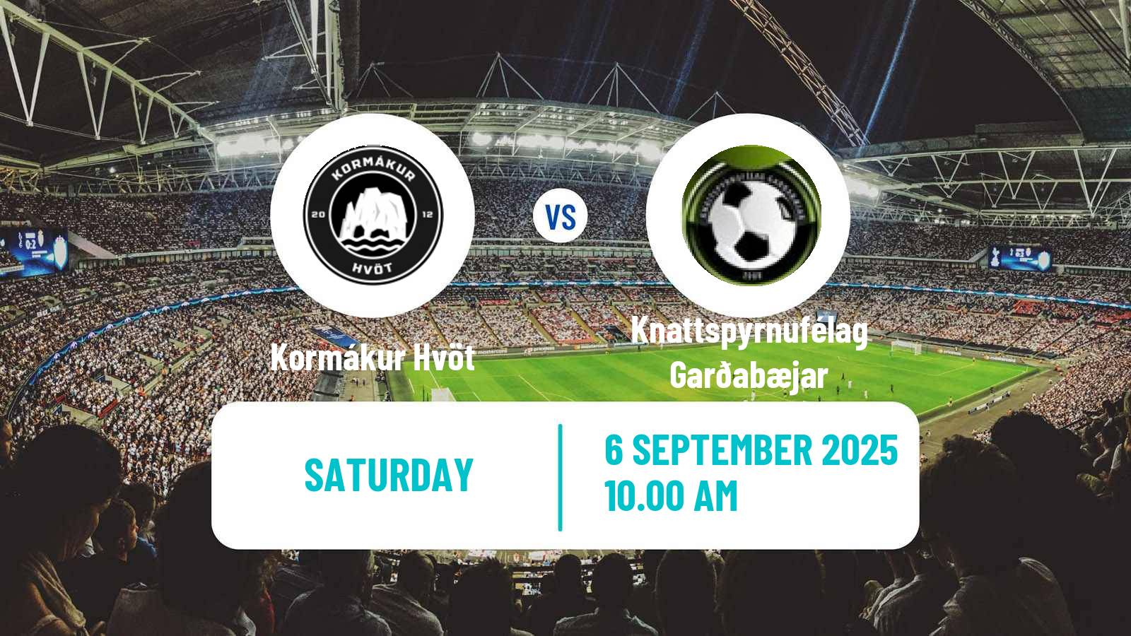 Football Icelandic Division 2 Kormákur Hvöt - Knattspyrnufélag Garðabæjar