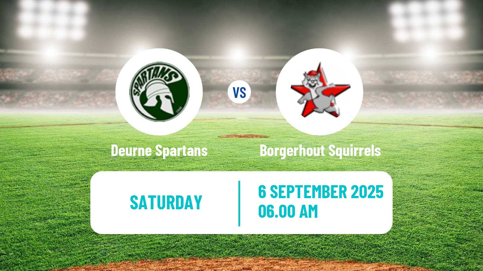 Baseball Belgian Division 1 Baseball Deurne Spartans - Borgerhout Squirrels