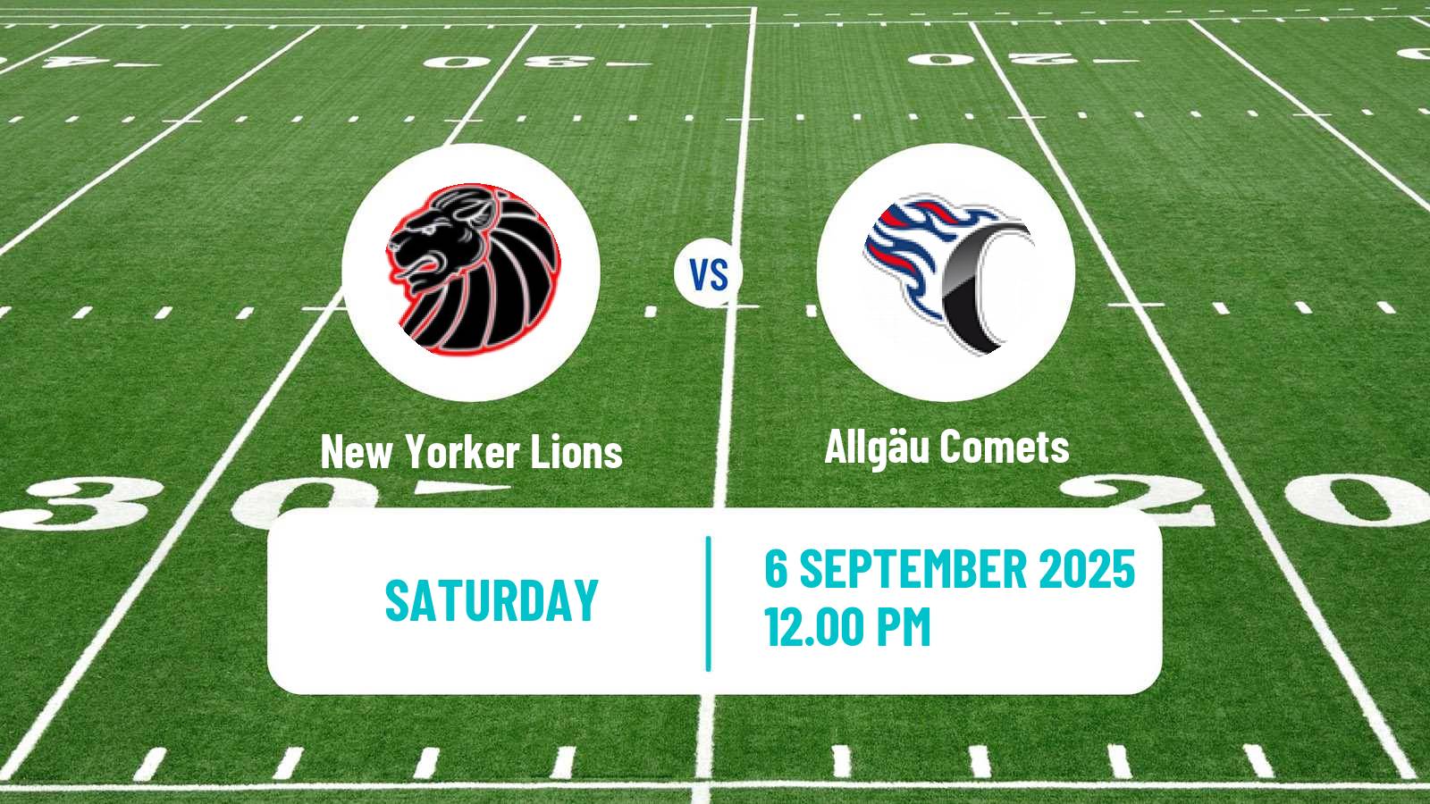 American football German GFL New Yorker Lions - Allgäu Comets