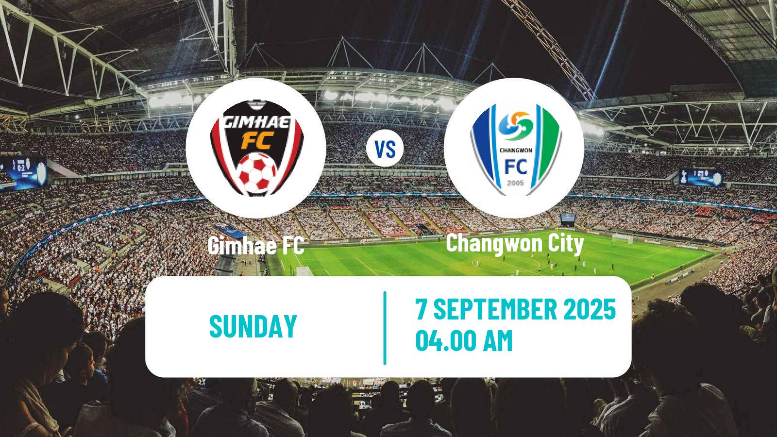 Football South Korean K3 League Gimhae - Changwon City