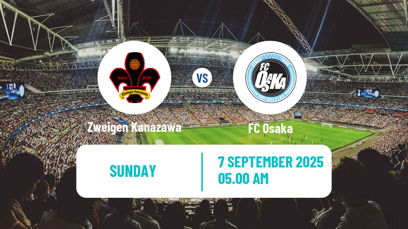 Football Japan J3 League Zweigen Kanazawa - Osaka