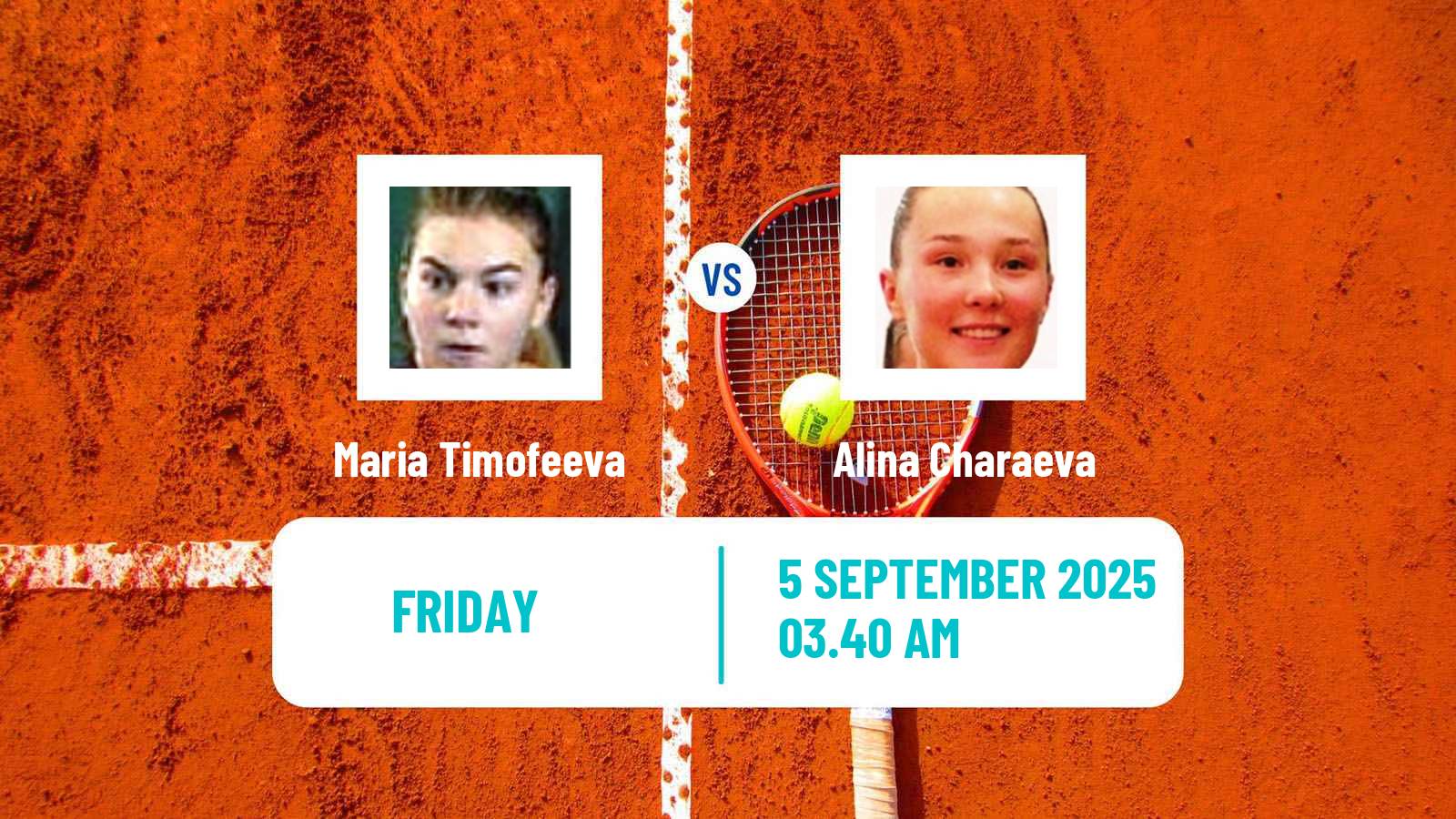 Tennis Changsha Challenger Women Maria Timofeeva - Alina Charaeva