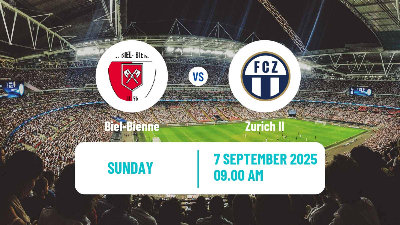 Football Swiss Promotion League Biel-Bienne - Zurich II