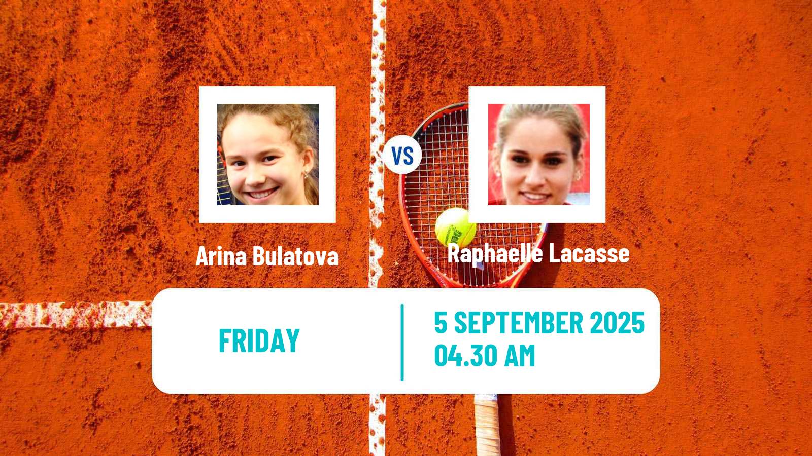 Tennis ITF W15 Monastir 32 Women Arina Bulatova - Raphaelle Lacasse
