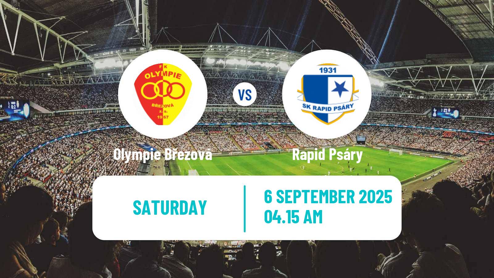 Football Czech Division B Olympie Březová - Rapid Psáry