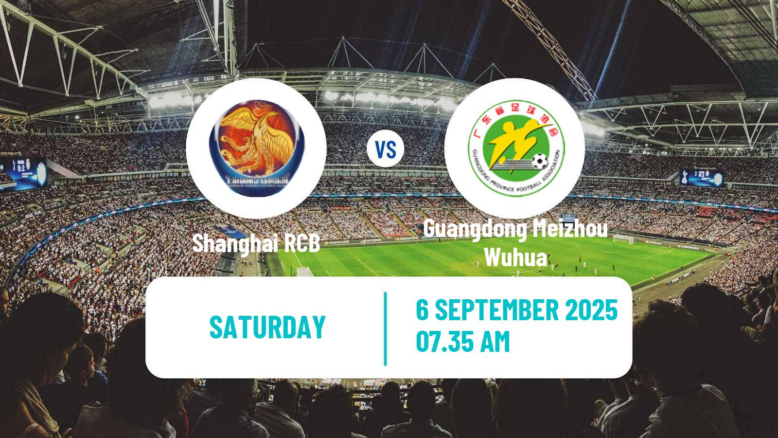 Football Chinese Super League Women Shanghai RCB - Guangdong Meizhou Wuhua