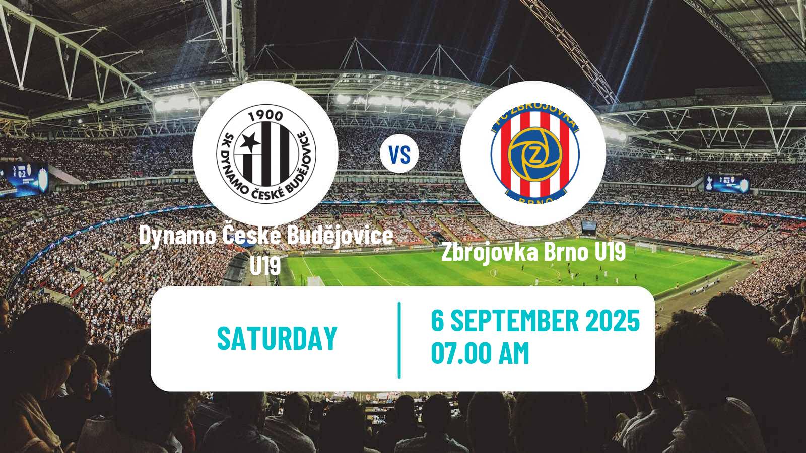 Football Czech U19 League Dynamo České Budějovice U19 - Zbrojovka Brno U19