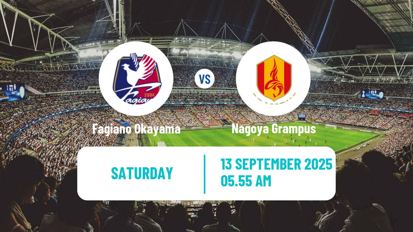 Football Japan J1 League Fagiano Okayama - Nagoya Grampus
