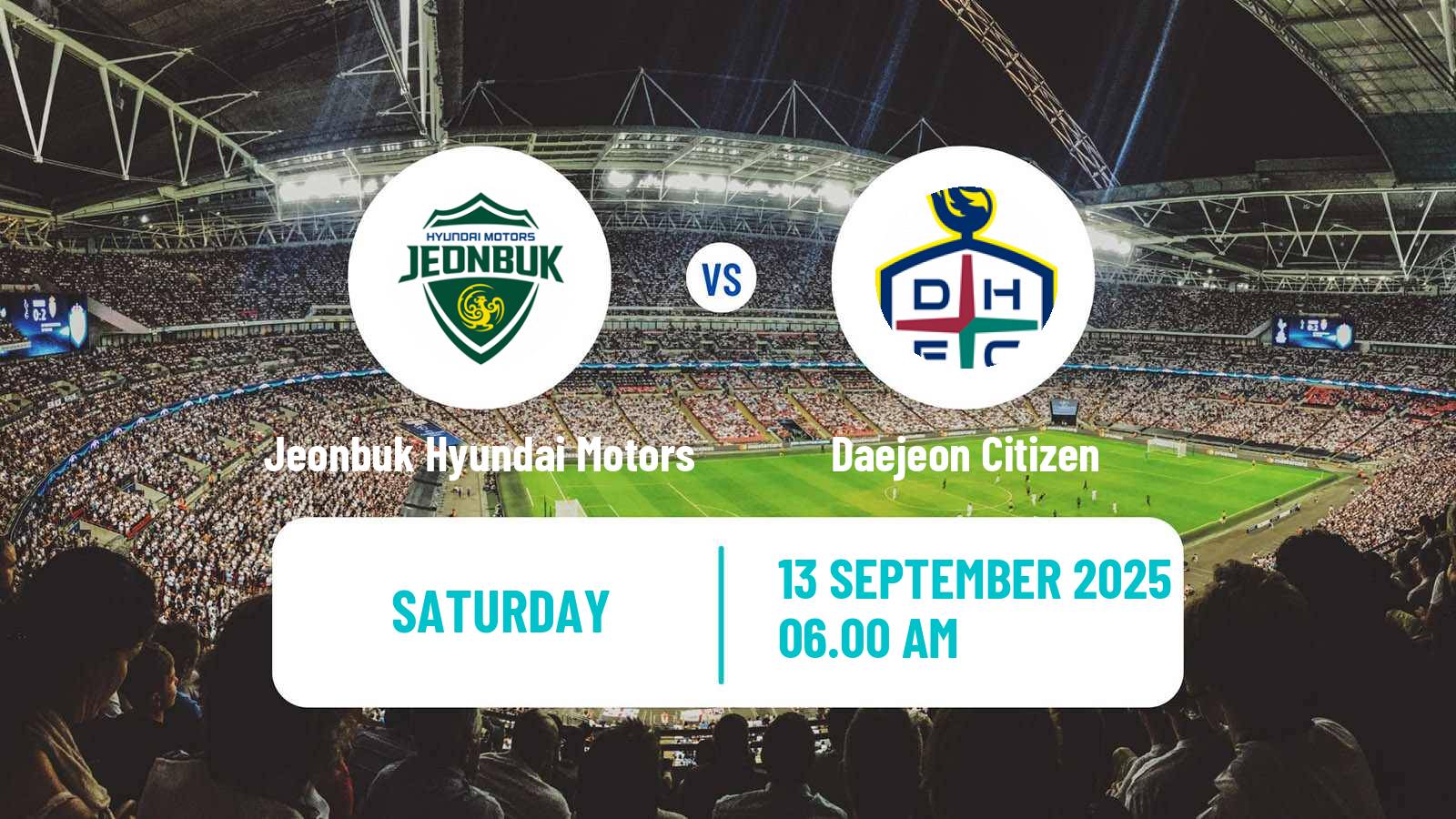 Football South Korean K-League 1 Jeonbuk Hyundai Motors - Daejeon Citizen