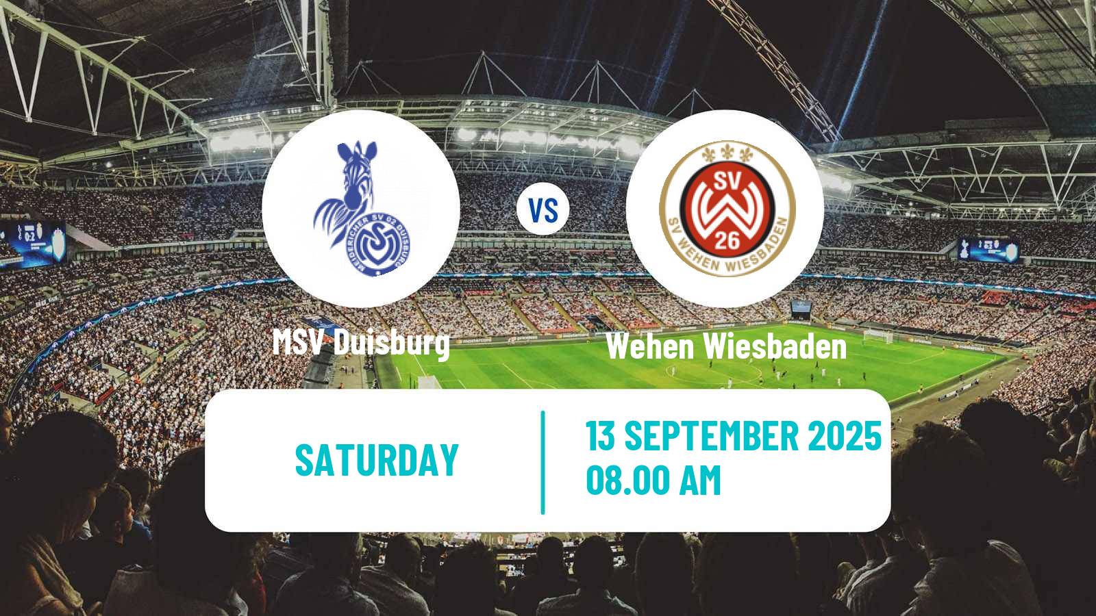 Football German 3 Bundesliga Duisburg - Wehen Wiesbaden