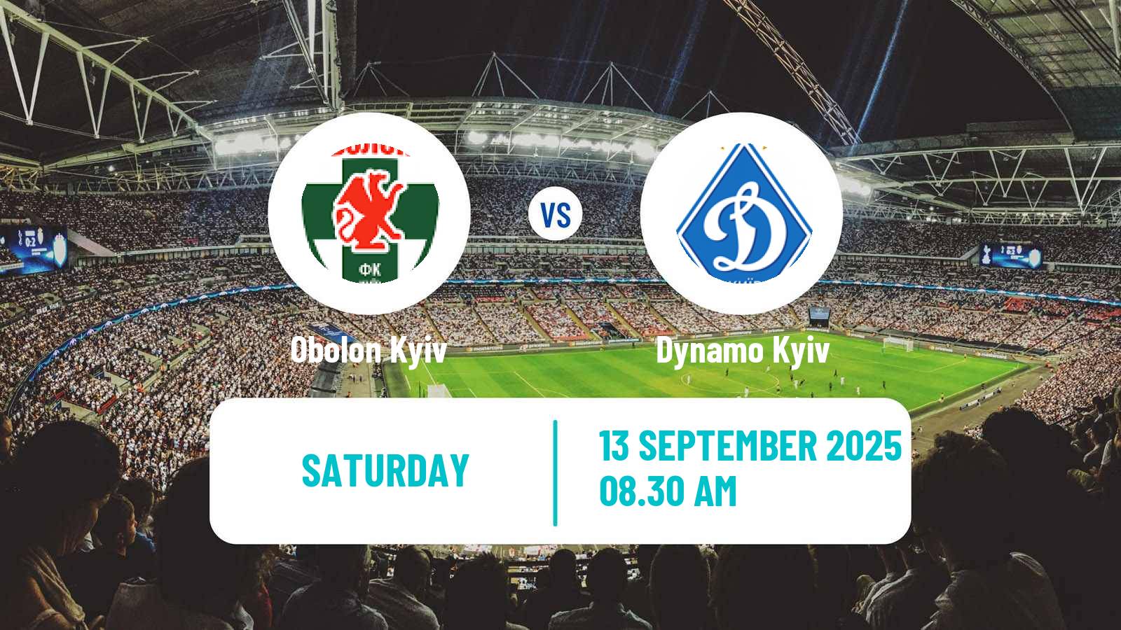 Football Ukrainian Premier League Obolon - Dynamo Kyiv
