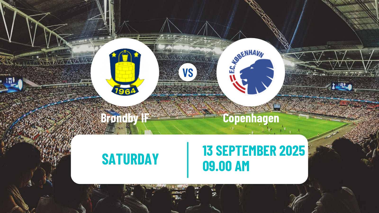 Football Danish Superliga Brøndby - Copenhagen