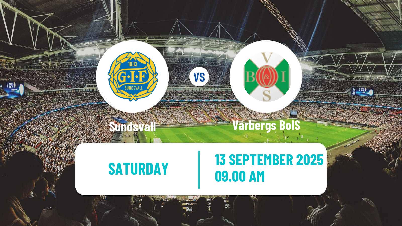 Football Swedish Superettan Sundsvall - Varbergs BoIS