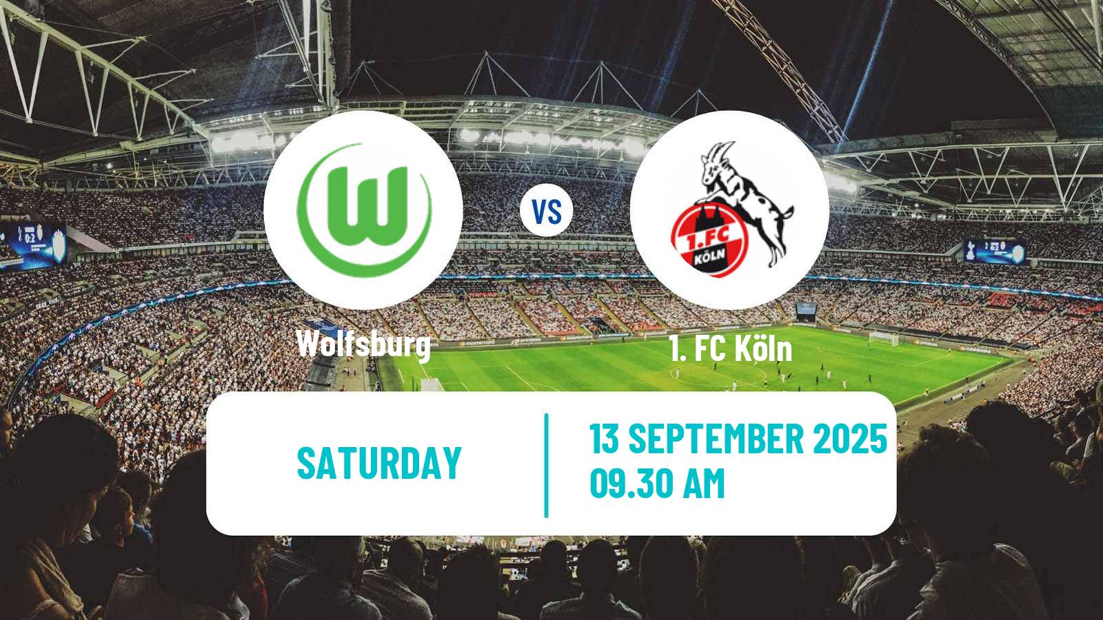 Football German Bundesliga Wolfsburg - Köln