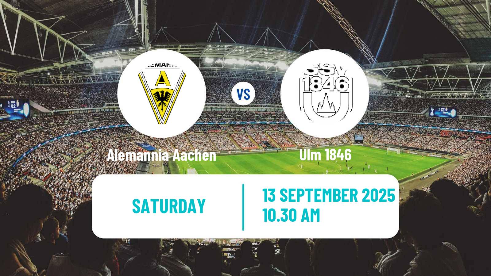 Football German 3 Bundesliga Alemannia Aachen - Ulm 1846
