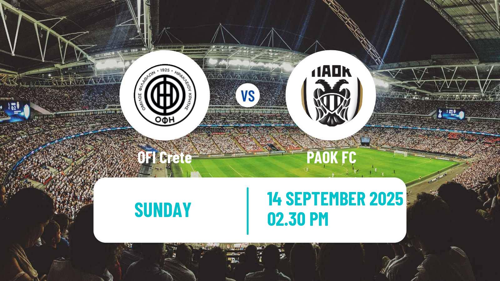 Football Greek Super League OFI - PAOK