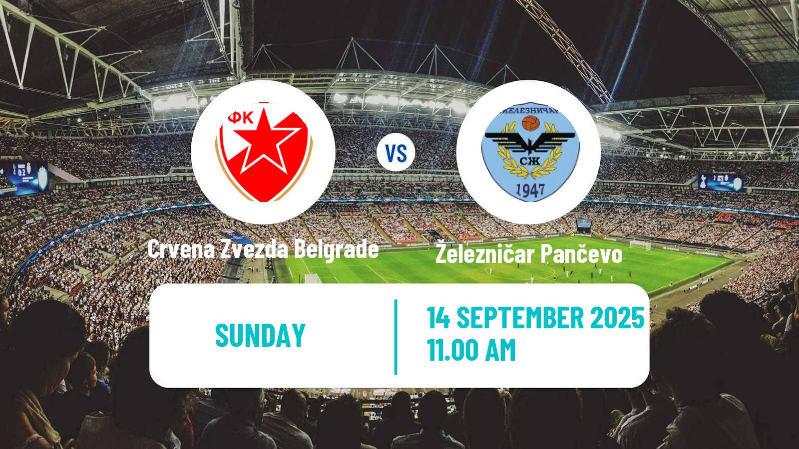 Football Serbian Superliga Crvena Zvezda Belgrade - Železničar Pančevo