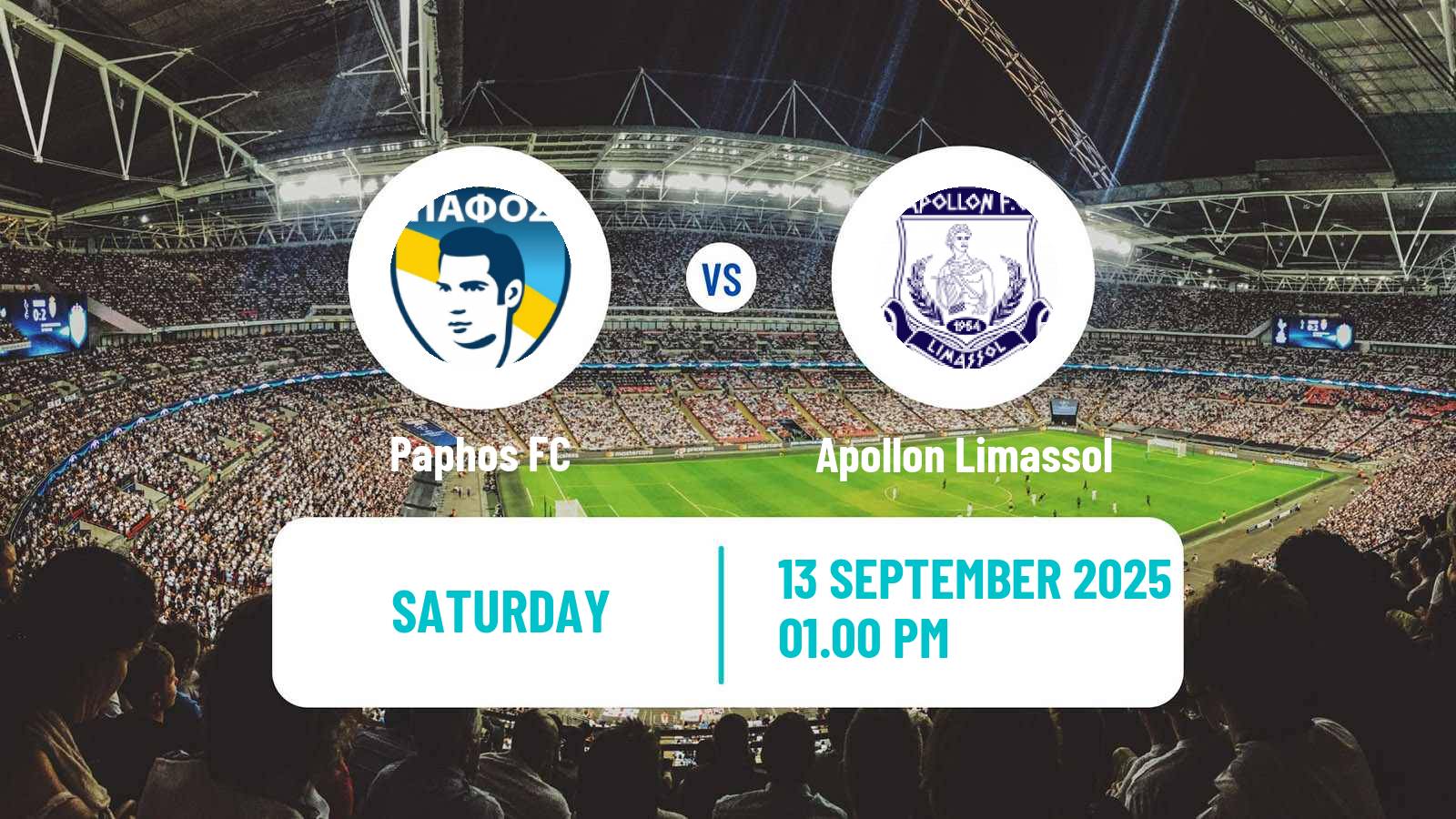 Football Cypriot First Division Paphos - Apollon Limassol