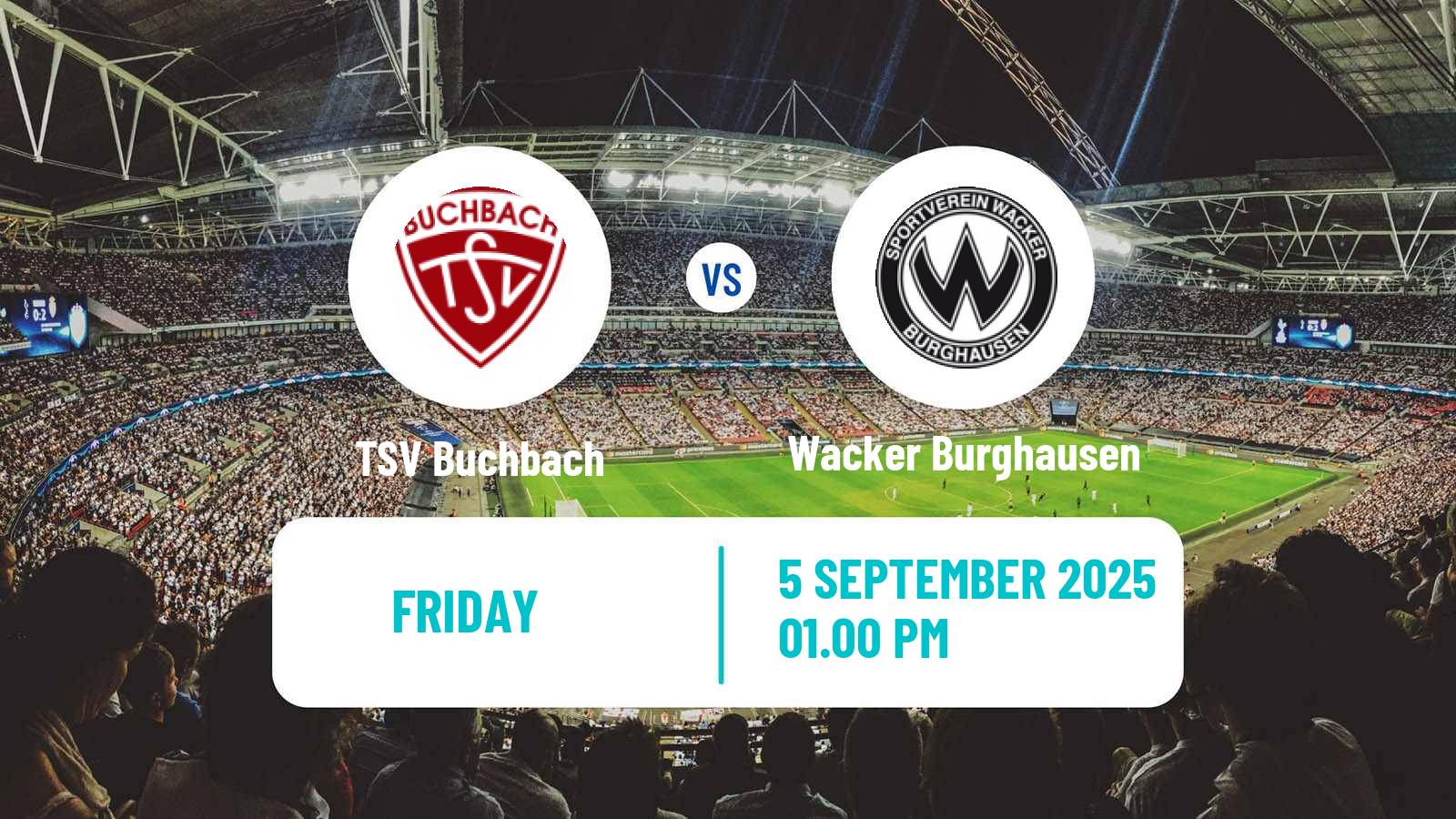Football German Regionalliga Bayern Buchbach - Wacker Burghausen