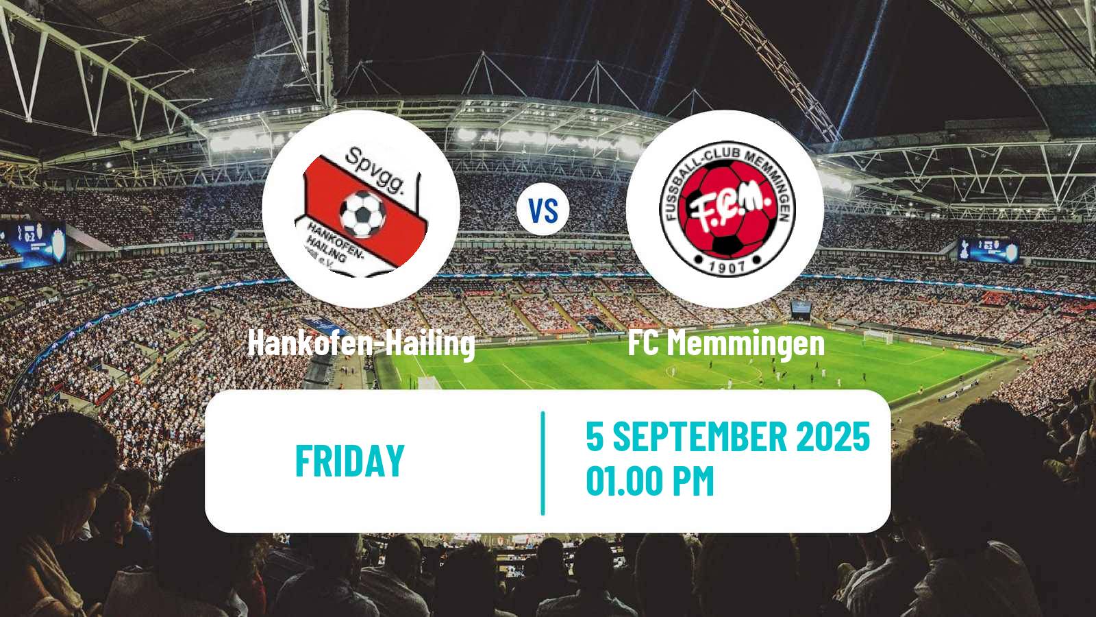 Football German Regionalliga Bayern Hankofen-Hailing - Memmingen
