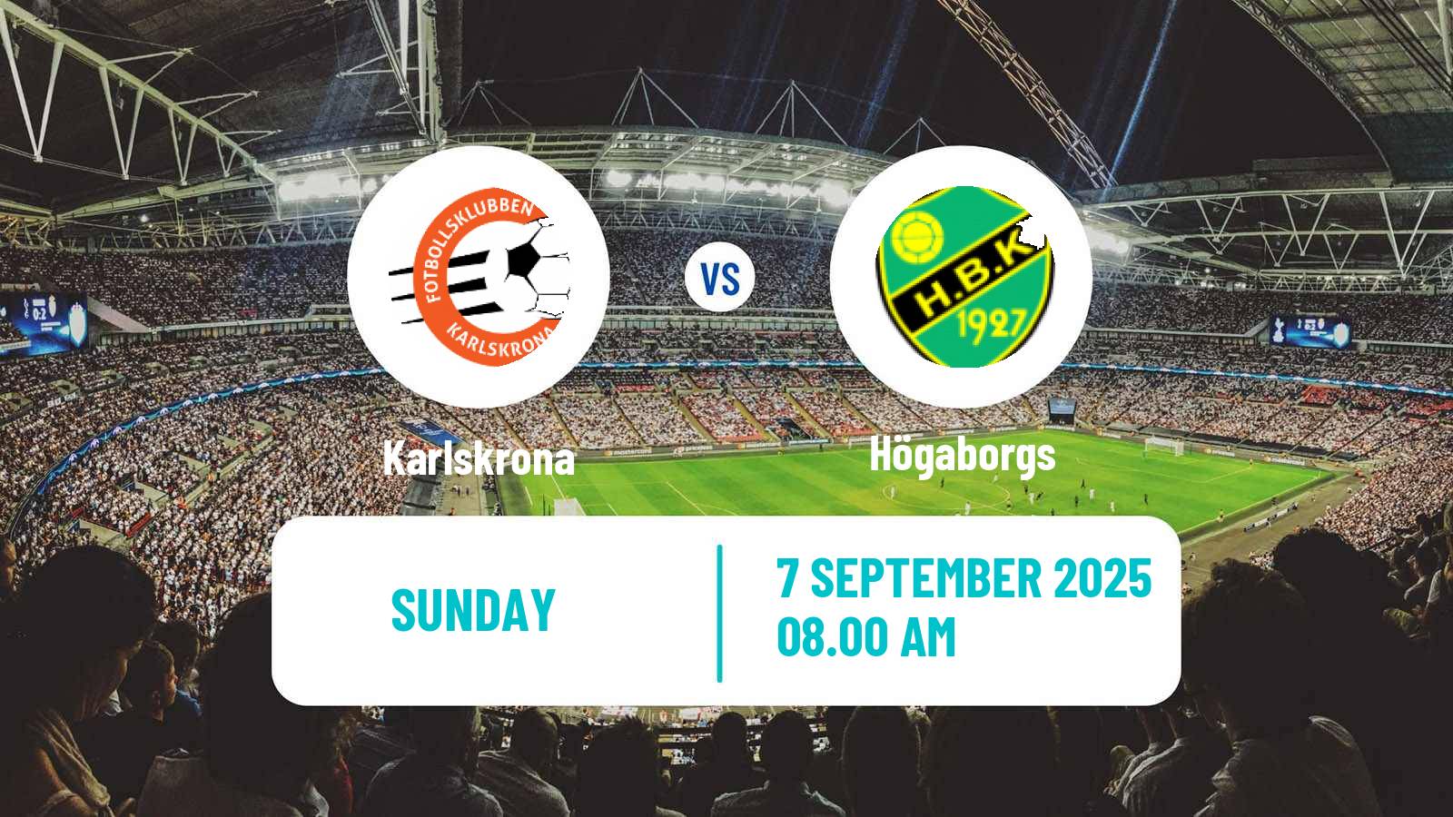 Football Swedish Division 2 - Södra Götaland Karlskrona - Högaborgs