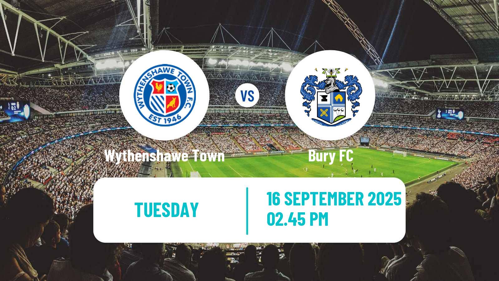 Football English FA Trophy Wythenshawe Town - Bury