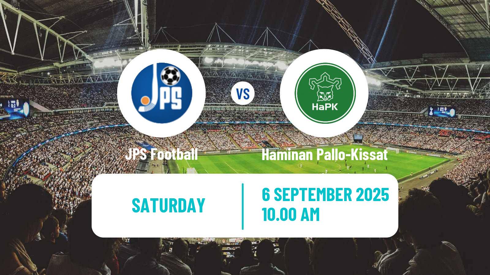Football Finnish Kakkonen Group A JPS - Haminan Pallo-Kissat