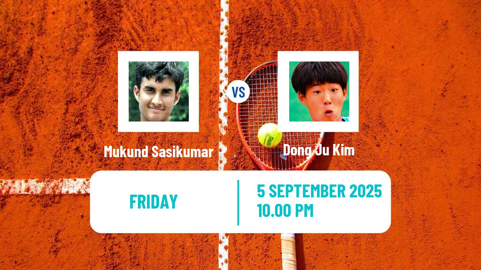 Tennis ITF M25 Nakhon Pathom Men Mukund Sasikumar - Dong Ju Kim
