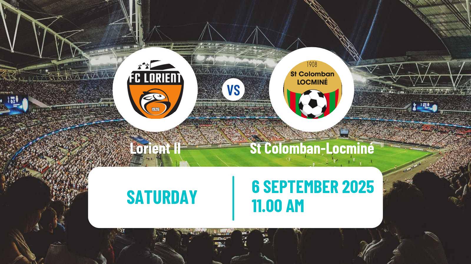 Football French National 2 - Group A Lorient II - St Colomban-Locminé