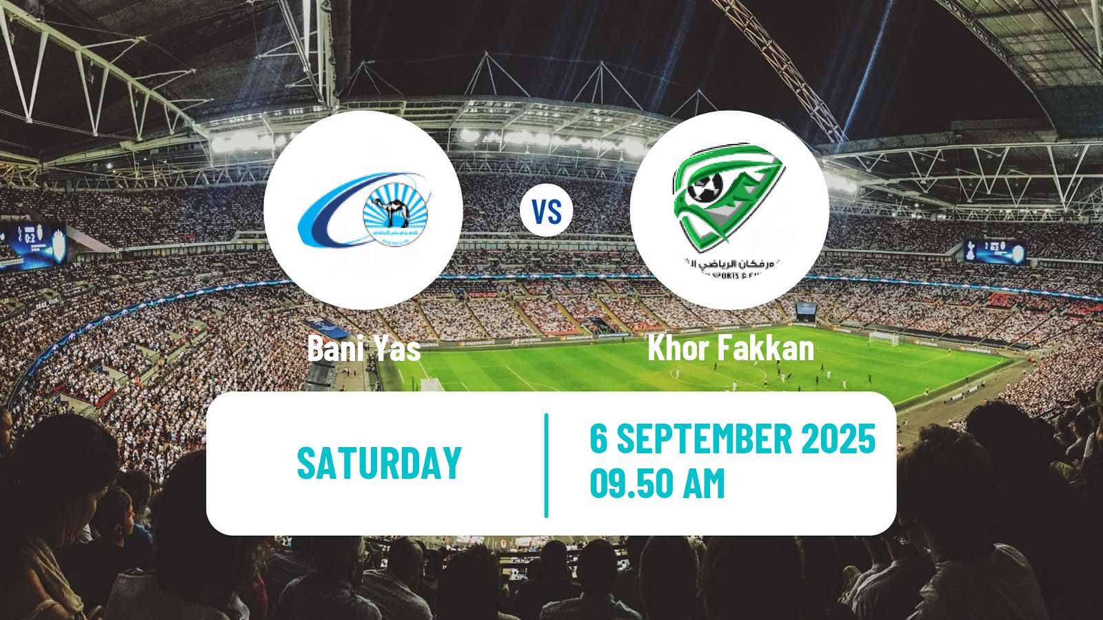 Football UAE League Cup Bani Yas - Khor Fakkan