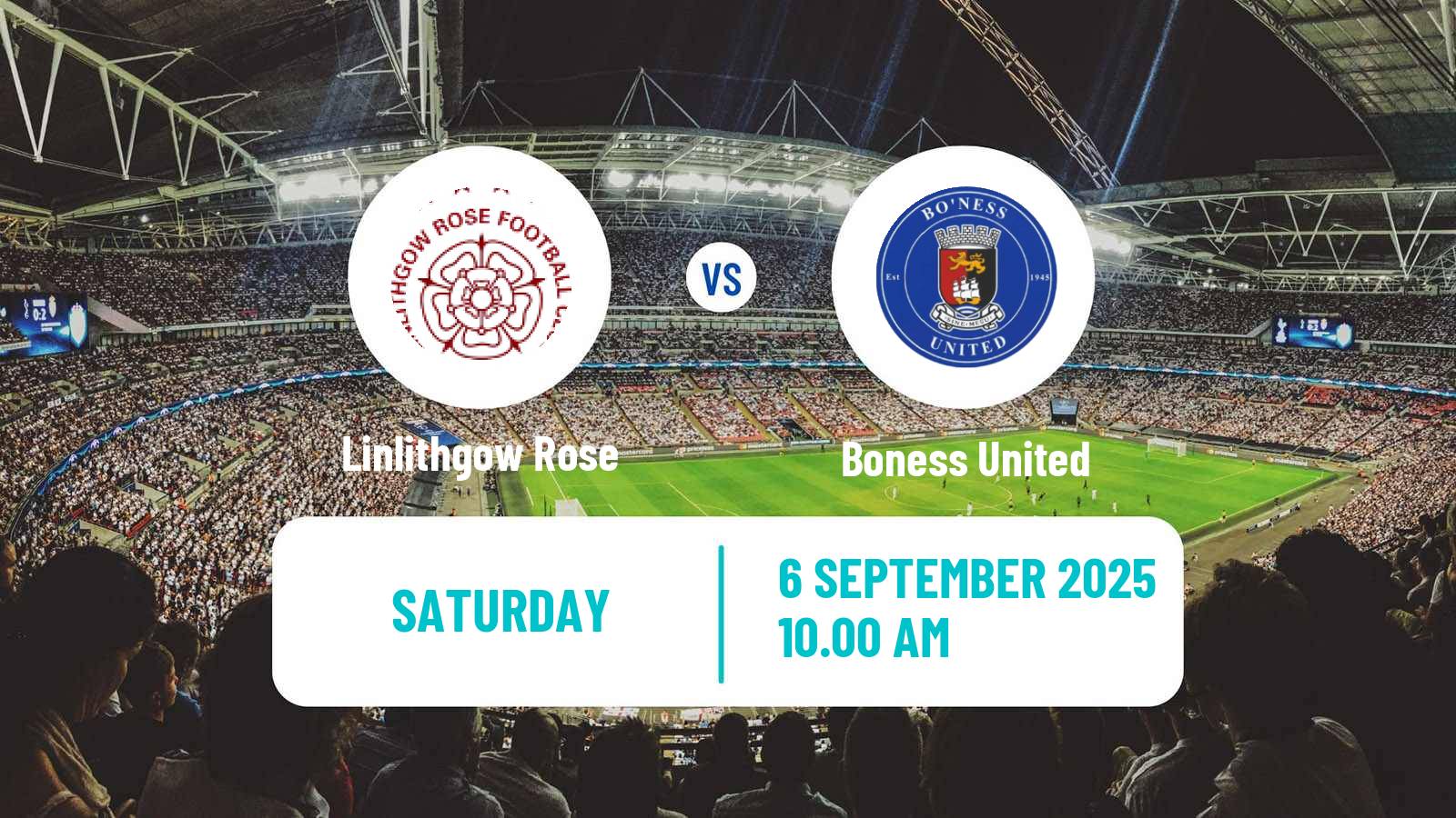 Football Scottish Lowland League Linlithgow Rose - Boness United