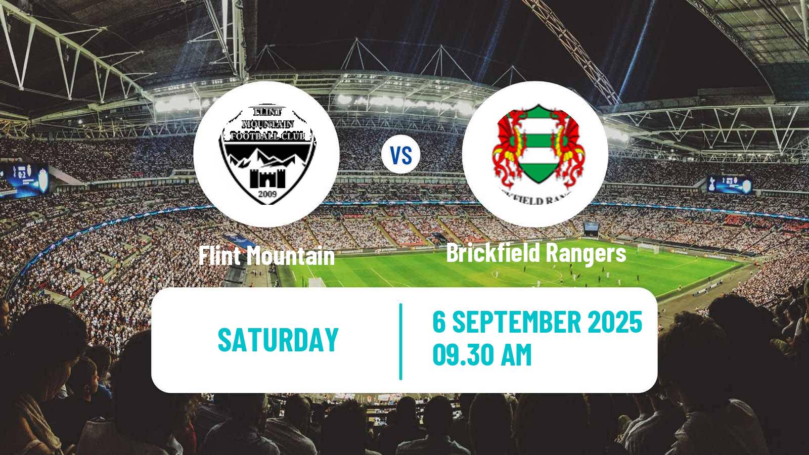 Football Welsh Cymru North Flint Mountain - Brickfield Rangers