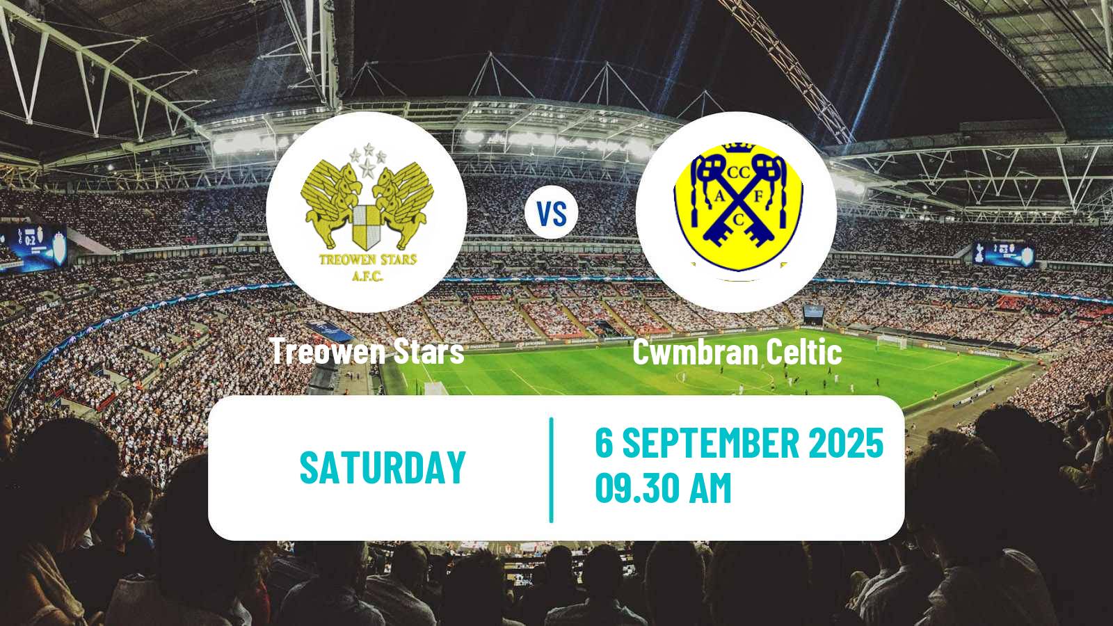 Football Welsh Cymru South Treowen Stars - Cwmbran Celtic