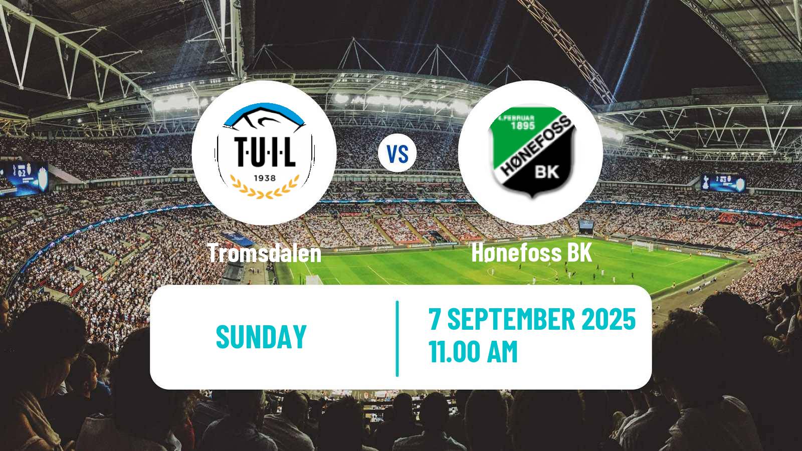 Football Norwegian Division 2 - Group 2 Tromsdalen - Hønefoss