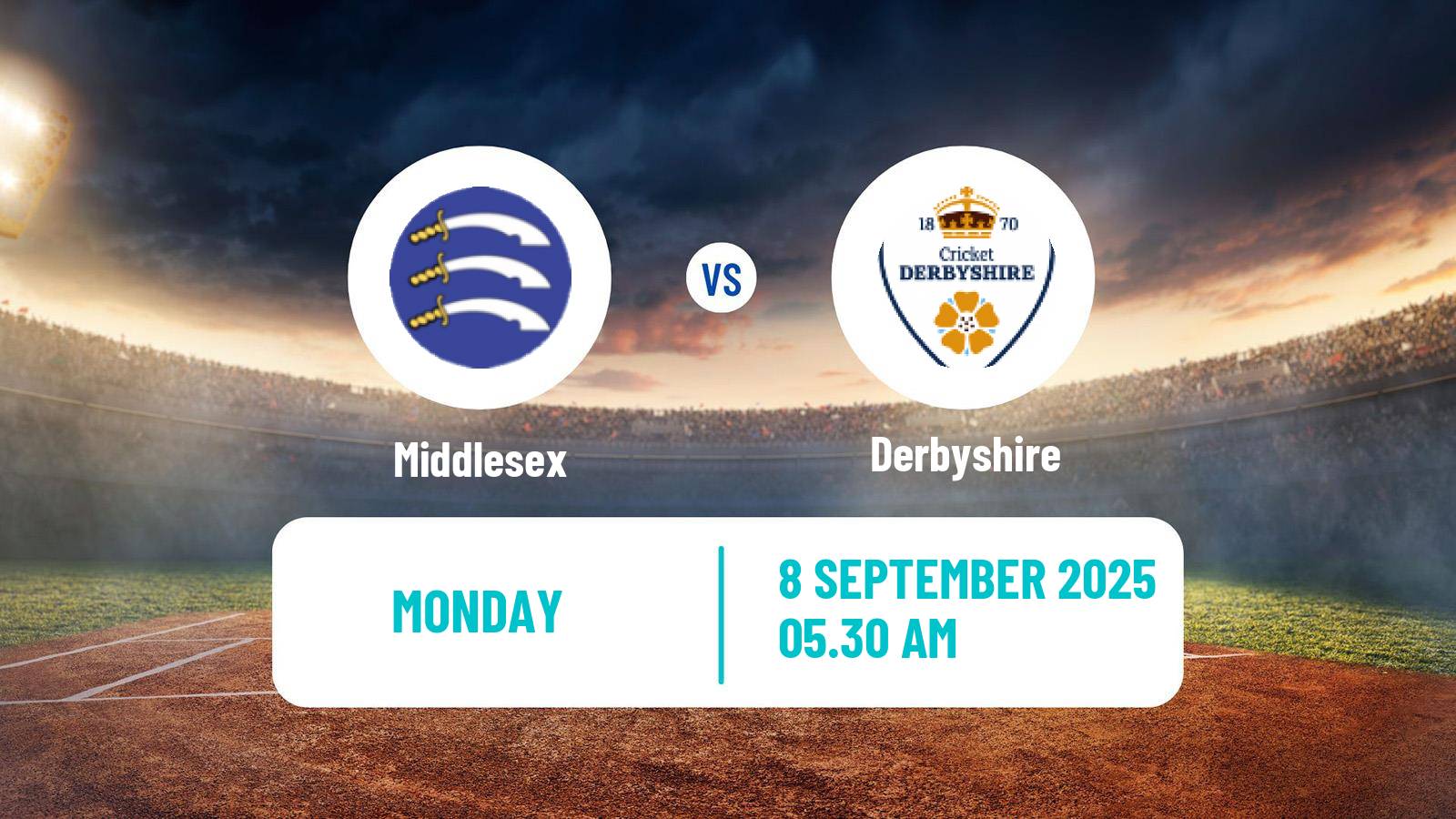 Cricket County Championship Two Cricket Middlesex - Derbyshire