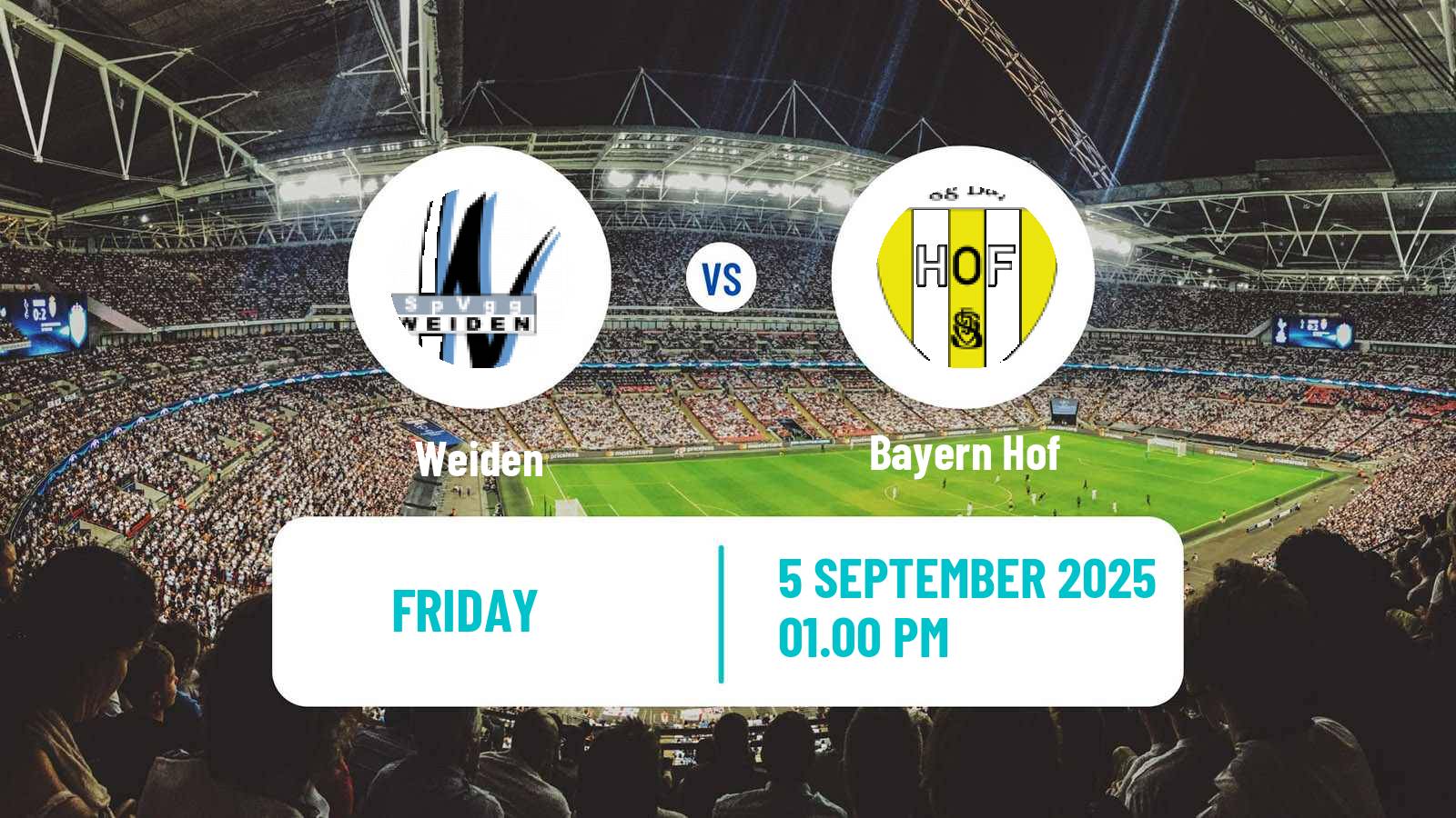 Football German Oberliga Bayern Nord Weiden - Bayern Hof