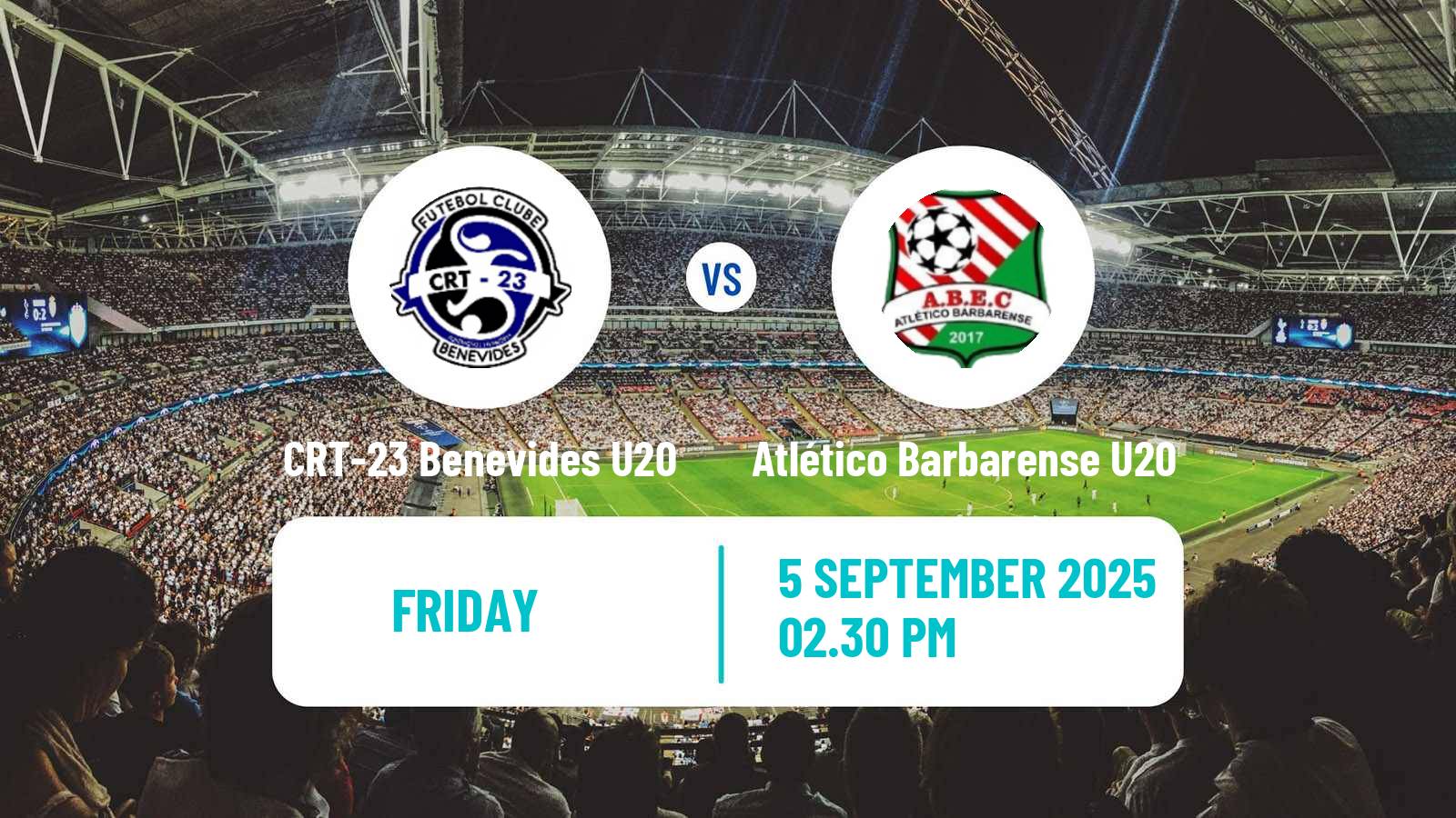 Football Brazilian Paraense U20 CRT-23 Benevides U20 - Atlético Barbarense U20