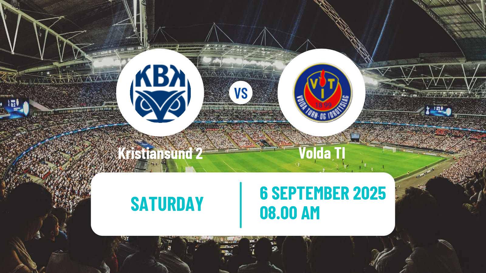 Football Norwegian Division 3 - Group 2 Kristiansund 2 - Volda