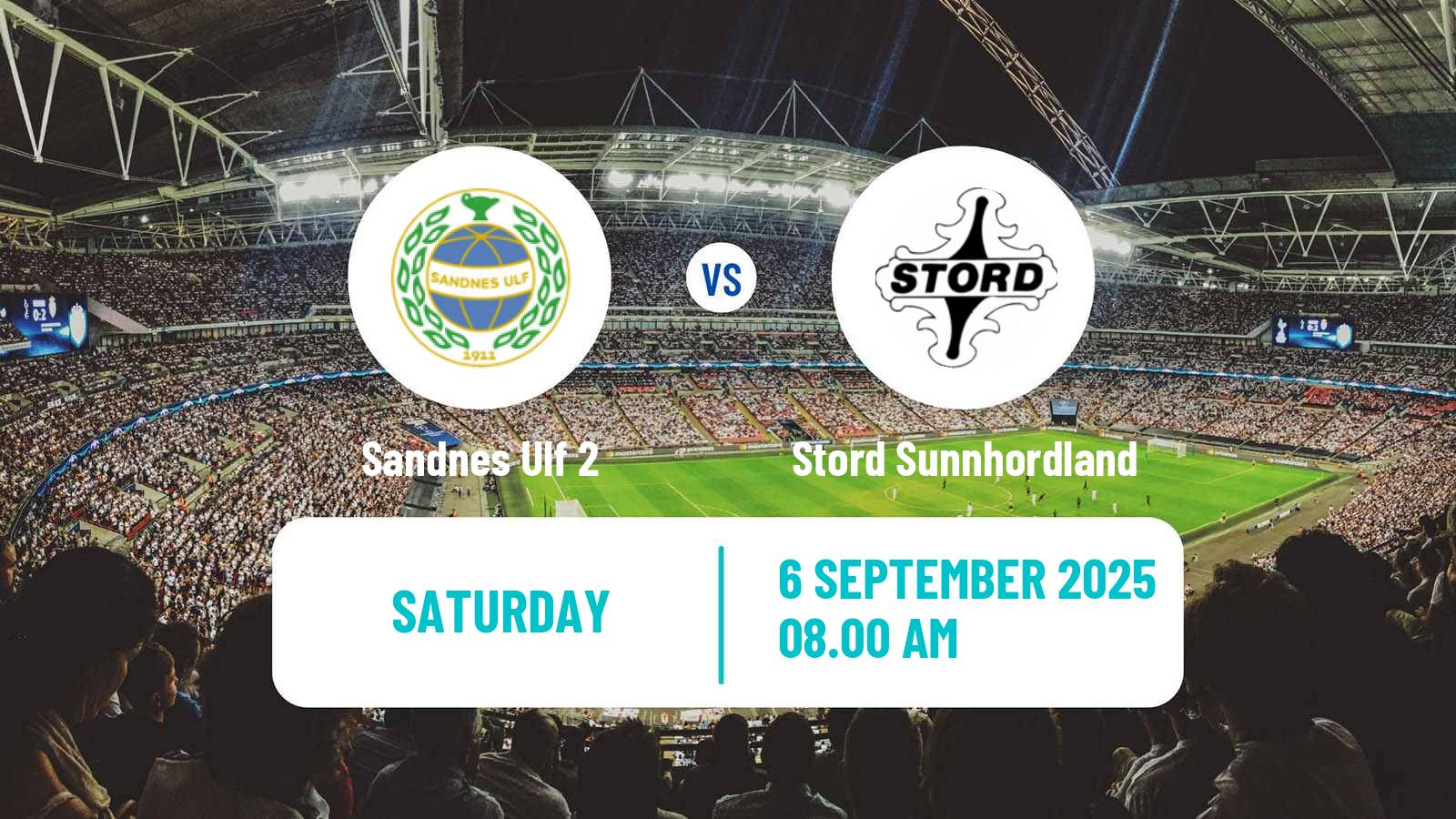 Football Norwegian Division 3 - Group 5 Sandnes Ulf 2 - Stord Sunnhordland