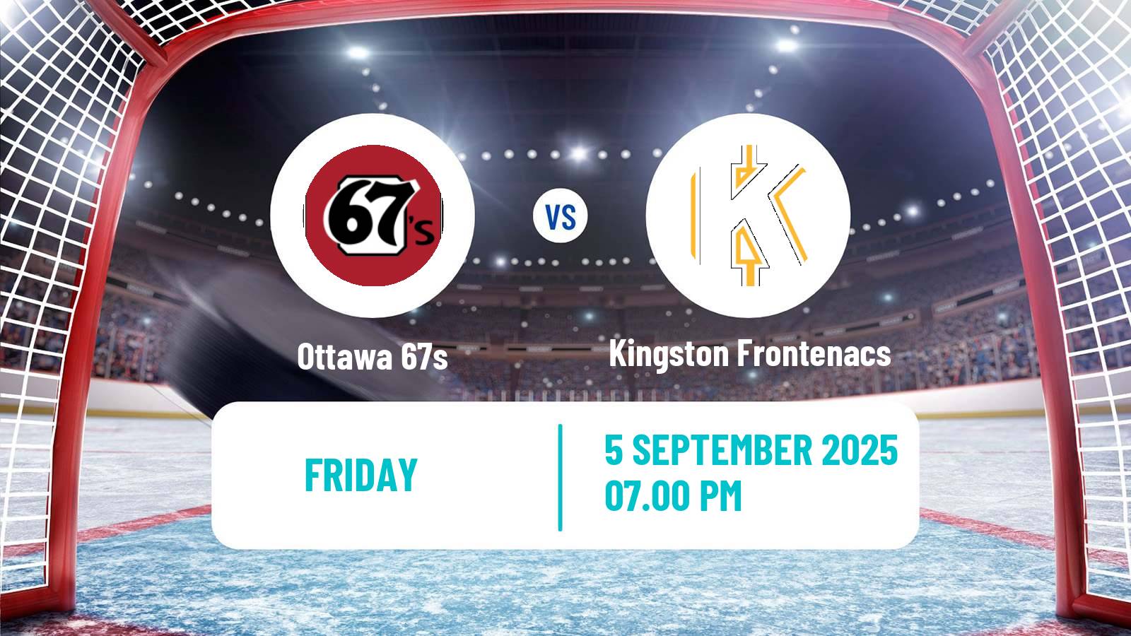 Hockey OHL Ottawa 67s - Kingston Frontenacs
