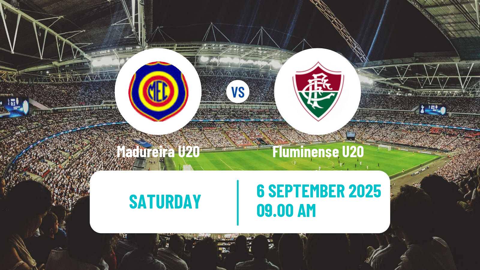 Football Brazilian Carioca U20 Madureira U20 - Fluminense U20