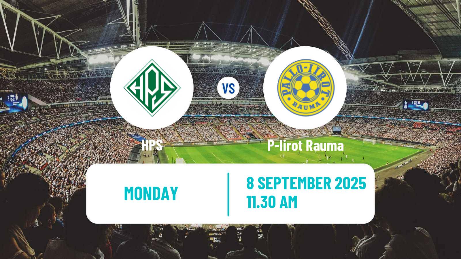 Football Finnish Kakkonen Group B HPS - P-Iirot Rauma