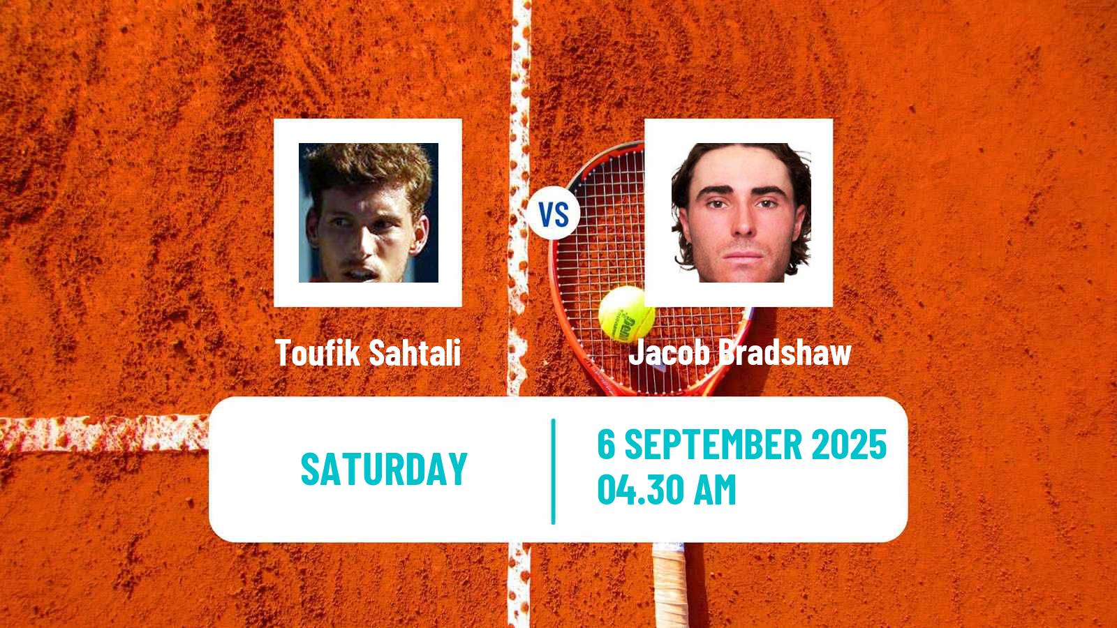 Tennis ITF M15 Monastir 33 Men Toufik Sahtali - Jacob Bradshaw