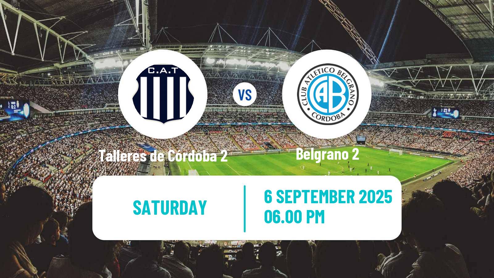 Football Argentinian Reserve League Talleres de Córdoba 2 - Belgrano 2