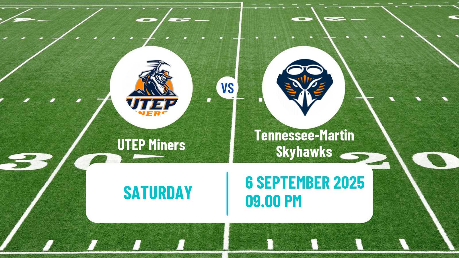American football NCAA College Football UTEP Miners - Tennessee-Martin Skyhawks
