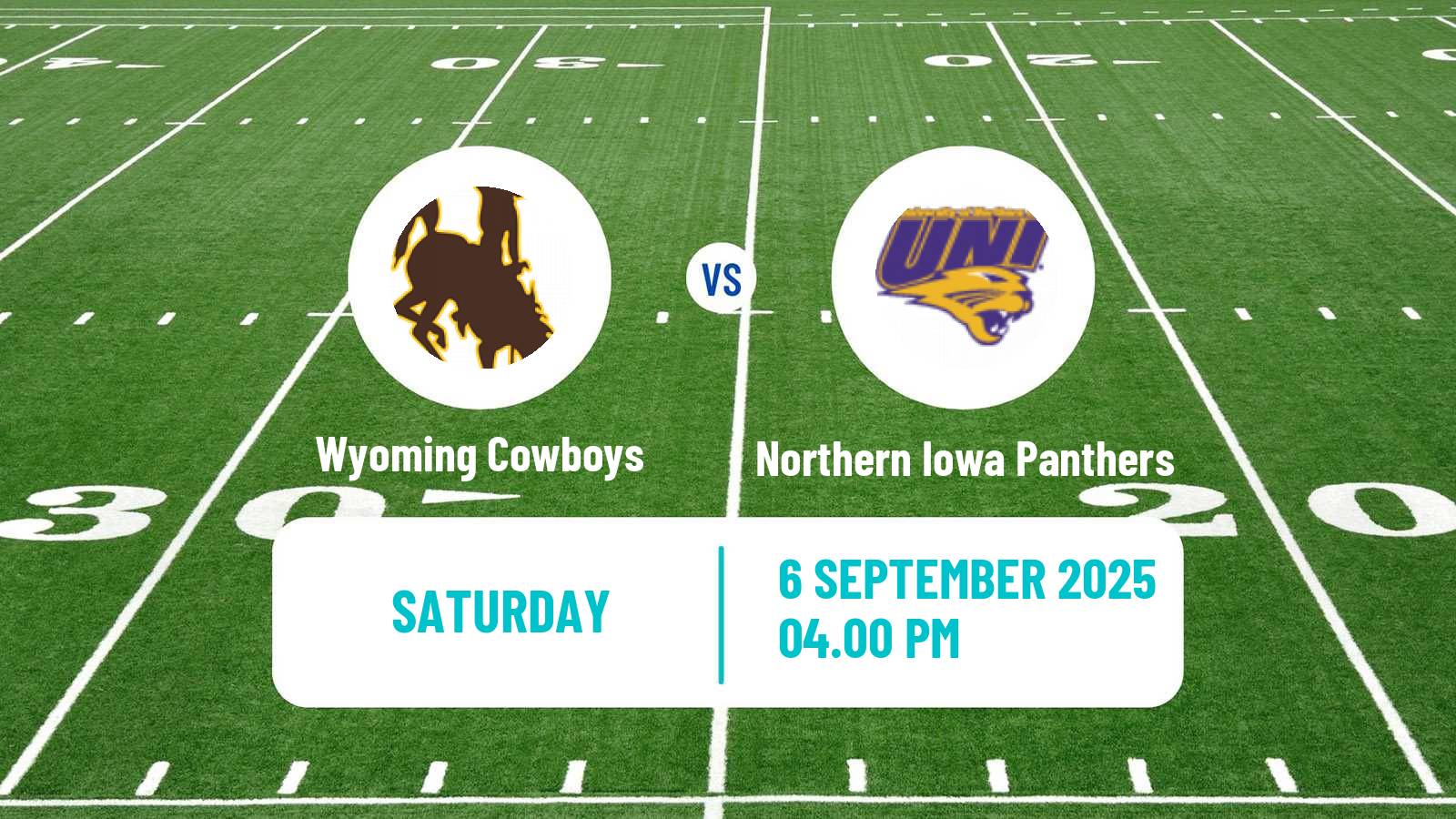American football NCAA College Football Wyoming Cowboys - Northern Iowa Panthers