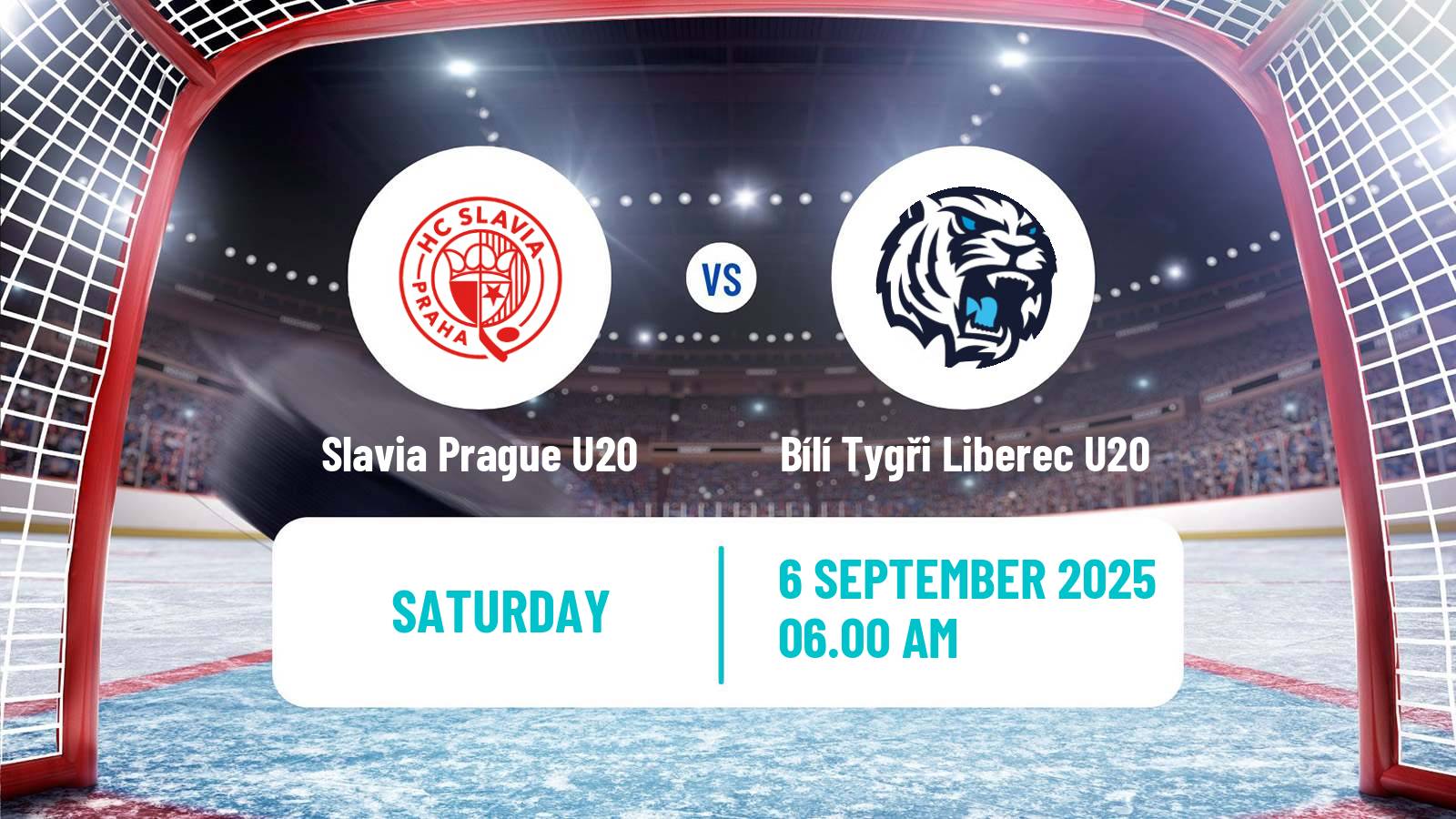 Hockey Czech ELJ Slavia Prague U20 - Bílí Tygři Liberec U20