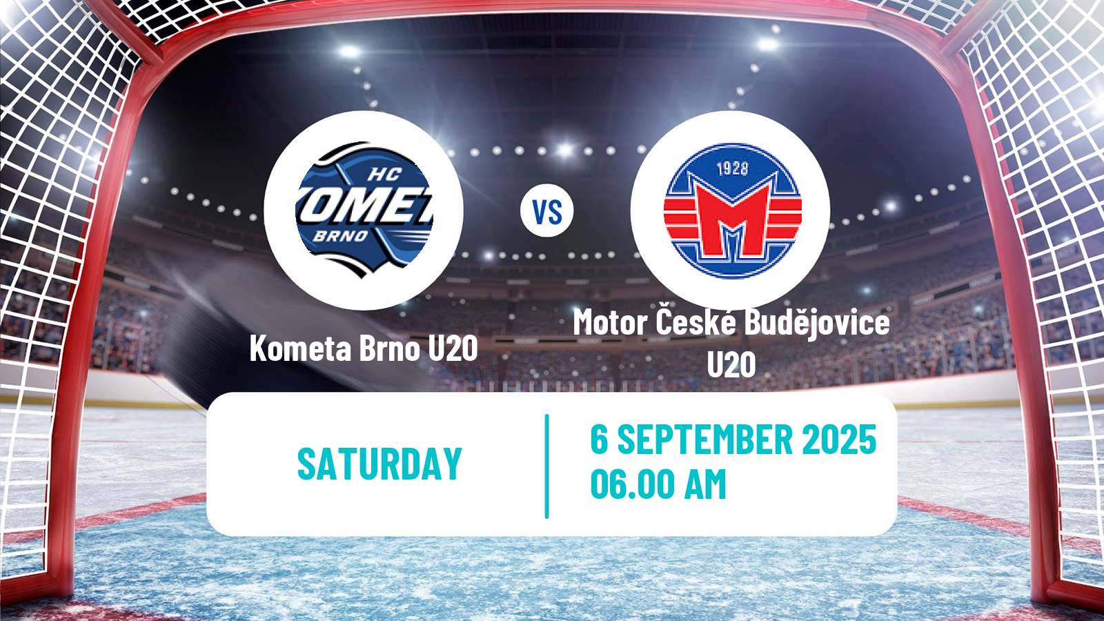 Hockey Czech ELJ Kometa Brno U20 - Motor České Budějovice U20
