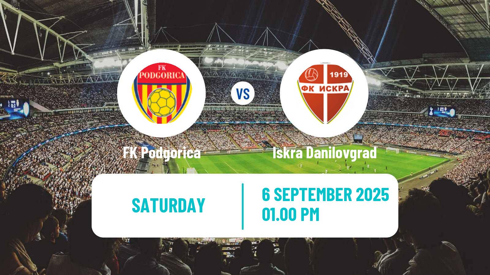 Football Montenegrin Druga Liga Podgorica - Iskra Danilovgrad